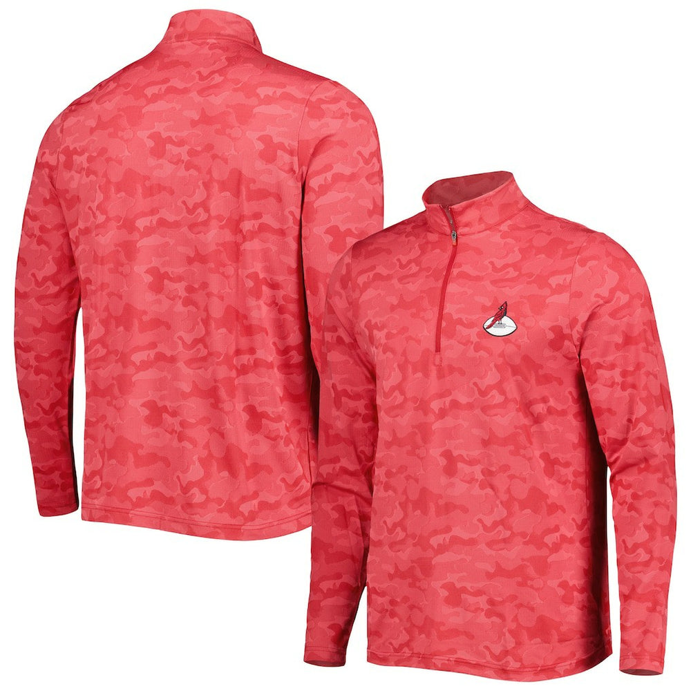 Arizona Cardinals Antigua Brigade Throwback Quarter-Zip Top Red - NFL