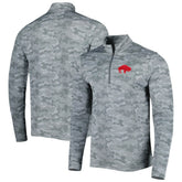 Buffalo Bills Antigua Brigade Throwback Quarter-Zip Top Gray - NFL