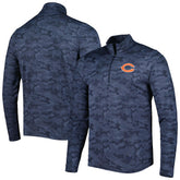 Chicago Bears Antigua Brigade Quarter-Zip Sweatshirt Navy - NFL