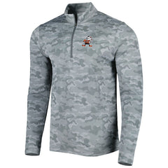 Cleveland Browns Antigua Brigade Throwback Quarter-Zip Top Gray - NFL