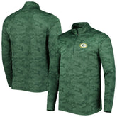 Green Bay Packers Antigua Brigade Quarter-Zip Sweatshirt Green - NFL