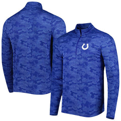 Indianapolis Colts Antigua Brigade Quarter-Zip Sweatshirt Royal - NFL