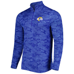 Los Angeles Rams Antigua Brigade Quarter-Zip Sweatshirt Royal - NFL