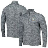 Miami Dolphins Antigua Brigade Throwback Quarter-Zip Top Gray - NFL