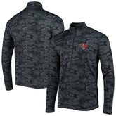 Tampa Bay Buccaneers Antigua Brigade Quarter-Zip Sweatshirt Black - NFL