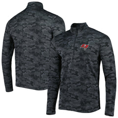 Tampa Bay Buccaneers Antigua Brigade Quarter-Zip Sweatshirt Black - NFL