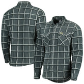 Green Bay Packers Antigua Industry Flannel Button-Up Shirt Jacket Gray - NFL