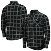 Las Vegas Raiders Antigua Industry Flannel Button-Up Shirt Jacket Black - NFL