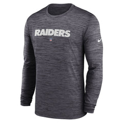 Las Vegas Raiders Sideline Team Velocity Performance Long Sleeve T-Shirt Black - Nike