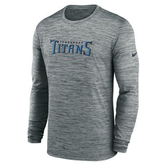 Tennessee Titans Sideline Team Velocity Performance Long Sleeve T-Shirt Heather Gray - Nike