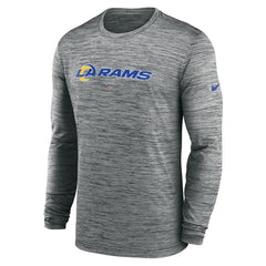 Los Angeles Rams Sideline Team Velocity Performance Long Sleeve T-Shirt Heather Gray - Nike