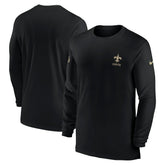 New Orleans Saints Sideline Coach Performance Long Sleeve T-Shirt Black - Nike