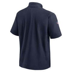 Tennessee Titans Sideline Coach Short Sleeve Hoodie Quarter-Zip Jacket - Navy - Nike