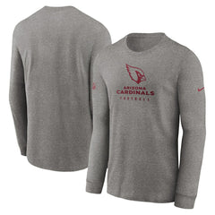 Arizona Cardinals Sideline Performance Long Sleeve T-Shirt Heather Gray - Nike