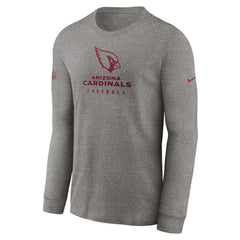 Arizona Cardinals Sideline Performance Long Sleeve T-Shirt Heather Gray - Nike
