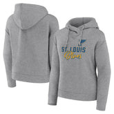 St. Louis Blues - Fanatics Women's Script Favorite Pullover Hoodie Heather Gray