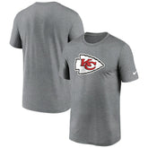 Kansas City Chiefs Primetime Legend Logo Performance T-Shirt Heather Charcoal - Nike