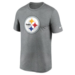 Pittsburgh Steelers Primetime Legend Logo Performance T-Shirt Heather Charcoal - Nike