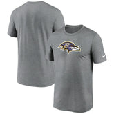 Baltimore Ravens Primetime Legend Logo Performance T-Shirt Heather Charcoal - Nike