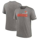 Cleveland Browns Team Tri-Blend T-Shirt Heather Charcoal - Nike