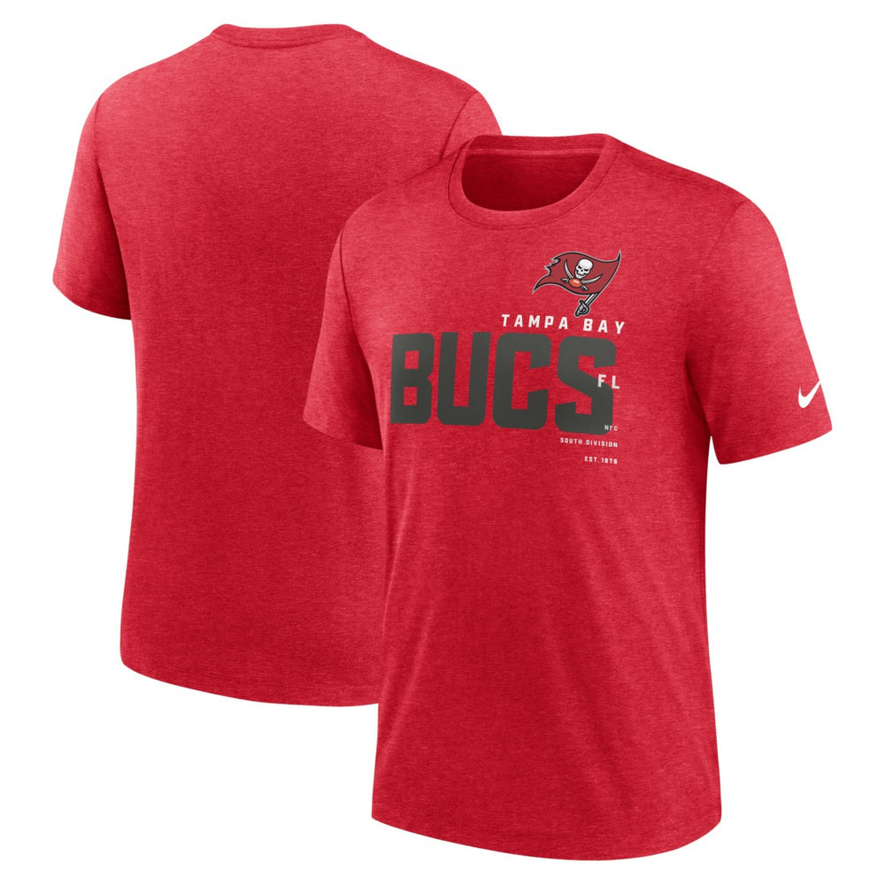 Tampa Bay Buccaneers Team Tri-Blend T-Shirt Heather Red - Nike