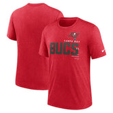 Tampa Bay Buccaneers Team Tri-Blend T-Shirt Heather Red - Nike