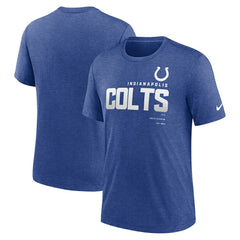 Indianapolis Colts Team Tri-Blend T-Shirt Heather Royal - Nike