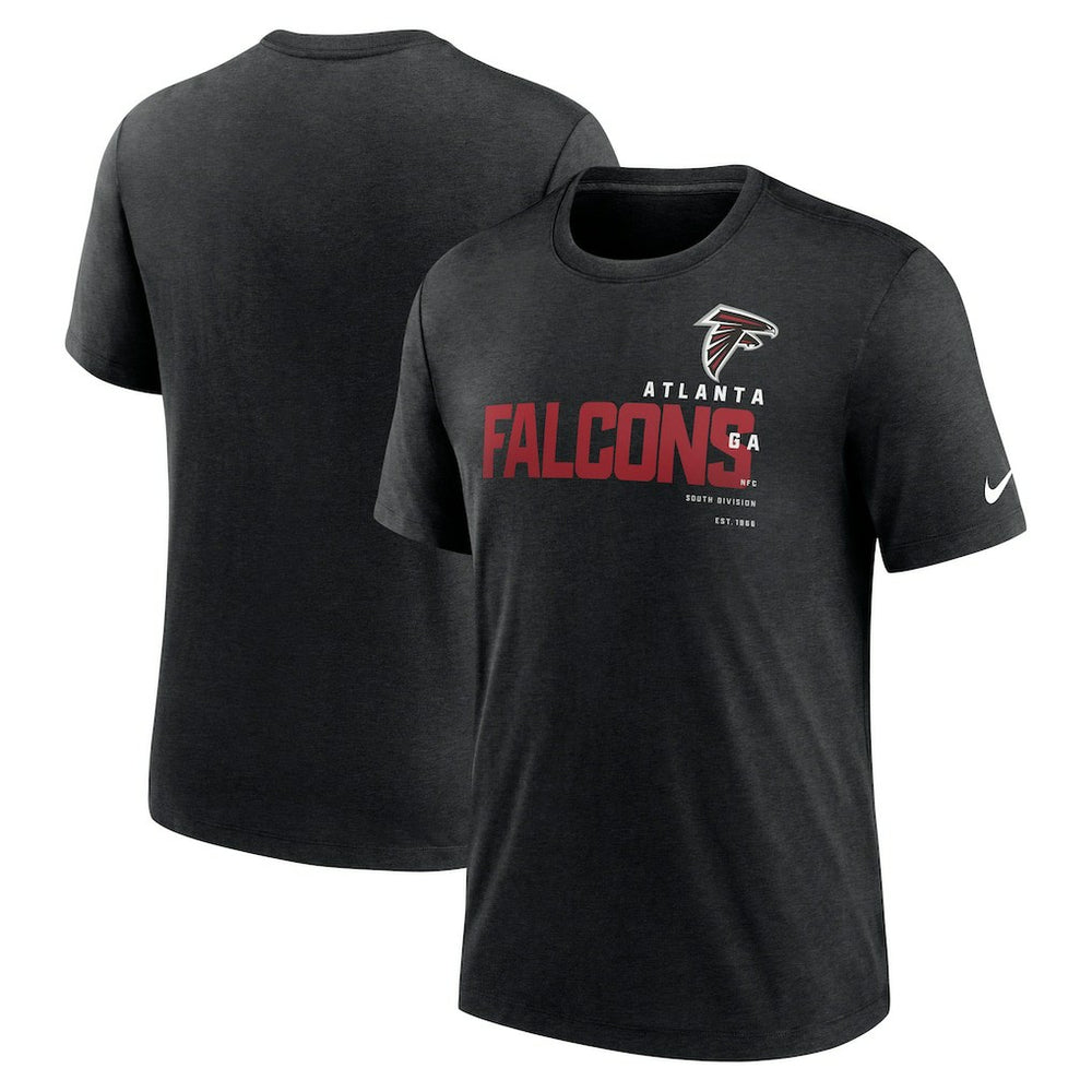 Atlanta Falcons Team Tri-Blend T-Shirt Heather Black - Nike