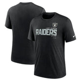 Las Vegas Raiders Team Tri-Blend T-Shirt Heather Black - Nike