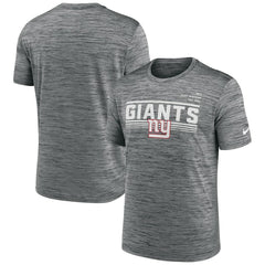 New York Giants Yardline Velocity Performance T-Shirt Gray - Nike