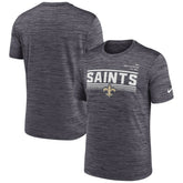 New Orleans Saints Yardline Velocity Performance T-Shirt Anthracite - Nike