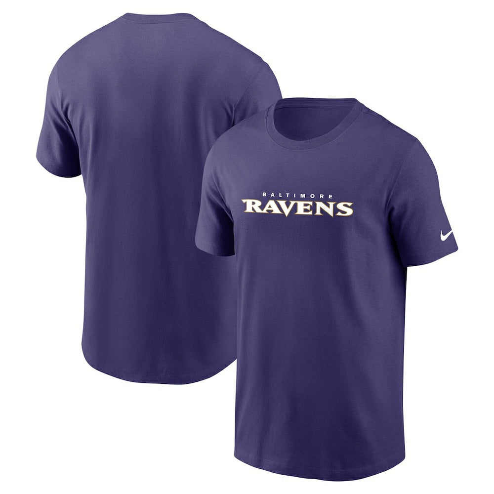 Baltimore Ravens Team Wordmark Essential T-Shirt Purple - Nike