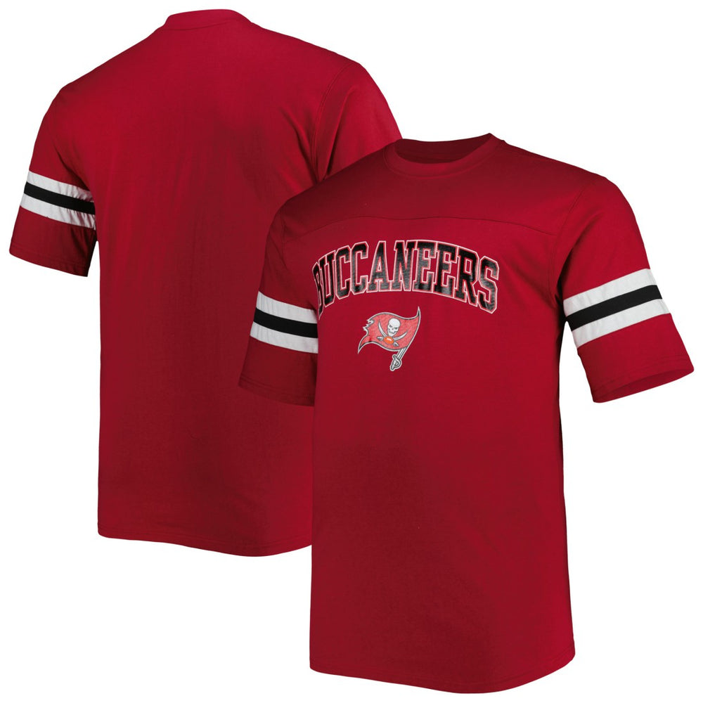 Tampa Bay Buccaneers Big & Tall Arm Stripe T-Shirt Red - NFL