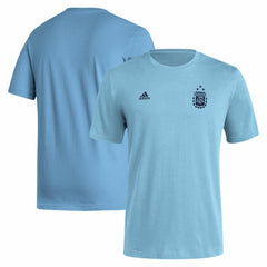Adidas Argentina National Team Crest T-Shirts - Light Blue