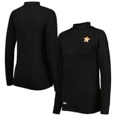 Houston Astros Levelwear Women's Verse Asymmetrical Raglan Tri-Blend Quarter-Zip Jacket Clearance