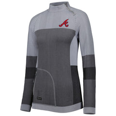 Atlanta Braves Levelwear Women's Verse Asymmetrical Raglan Tri-Blend Quarter-Zip Jacket Online