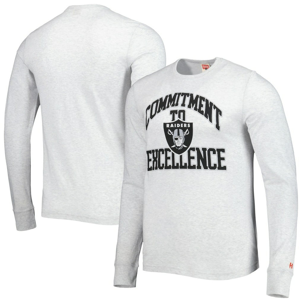 Las Vegas Raiders Homage Hyper Local Tri-Blend Long Sleeve T-Shirt Ash - NFL