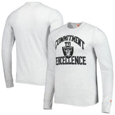 Las Vegas Raiders Homage Hyper Local Tri-Blend Long Sleeve T-Shirt Ash - NFL
