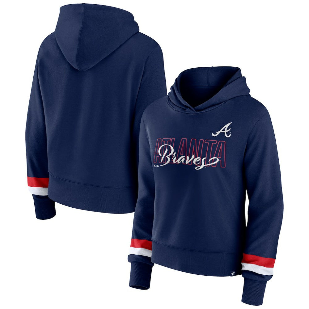 Atlanta Braves Fanatics Women's Over Under Pullover Hoodie Sale