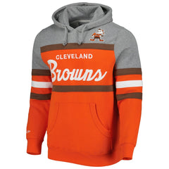 Cleveland Browns Head Coach Pullover Hoodie Orange/Heathered Gray - Mitchell & Ness