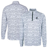 Miami Marlins Cutter & Buck Big & Tall Traverse Camo Print Stretch Quarter-Zip Pullover Top Online