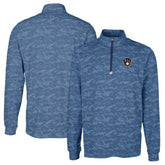 Milwaukee Brewers Cutter & Buck Big & Tall Traverse Camo Print Stretch Quarter-Zip Pullover Top discount