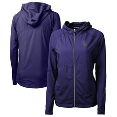 Colorado Rockies Cutter & Buck Women's Adapt Eco Knit Hybrid Recycled Full-Zip Hoodie On Sale