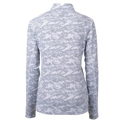 Minnesota Vikings Cutter & Buck Women's Traverse Camo Print Stretch Quarter-Zip Pullover Top Charcoal - NFL