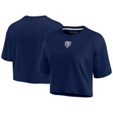 Chicago Bears Women's Elements Super Soft Boxy Cropped T-Shirt Navy - Fanatics