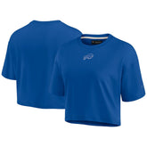 Buffalo Bills Women's Elements Super Soft Boxy Cropped T-Shirt Royal - Fanatics