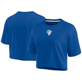Los Angeles Rams Women's Elements Super Soft Boxy Cropped T-Shirt Royal - Fanatics