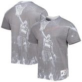 Mitchell & Ness - Clyde Drexler Houston Rockets Above The Rim T-Shirt - Heather Gray