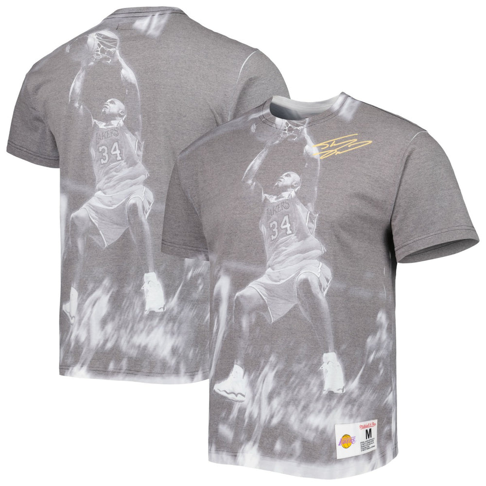 Mitchell & Ness - Shaquille O'Neal Los Angeles Lakers Above The Rim T-Shirt - Heather Gray