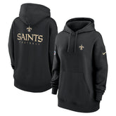 New Orleans Saints Women's 2023 Sideline Club Fleece Pullover Hoodie Black - Nike